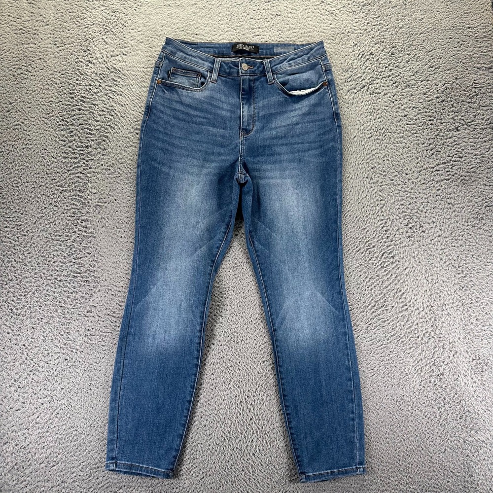 Judy Blue Jeans‎ Womens 11 Blue Cotton Denim Skinny Slim Workwear Faded Stretch